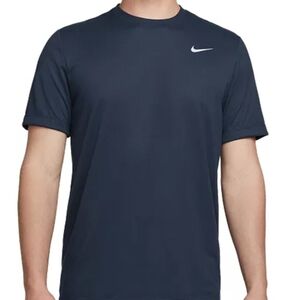 Nike Dri-FIT Dark Blue Shirt with White Swoosh